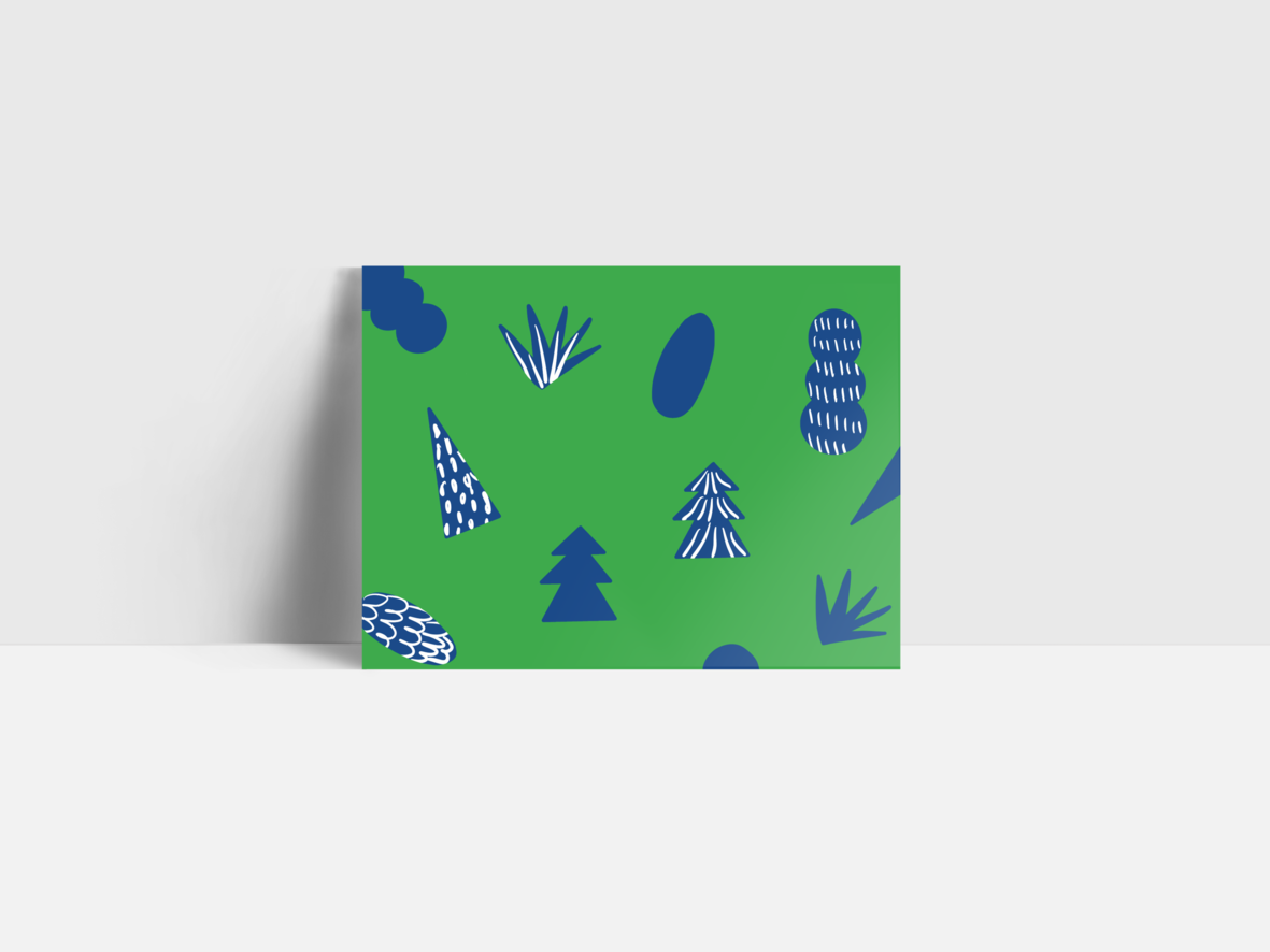 Postcard_Green Pattern